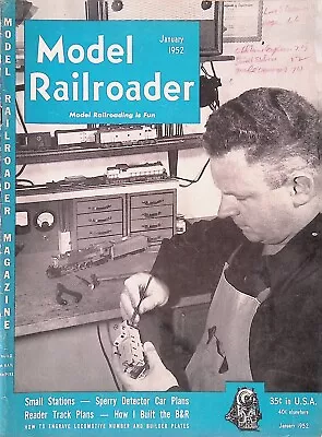 Model Railroader Magazine January 1952 Small Stations Sperry Detector Car Plans • $11.99