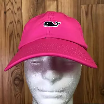 Vineyard Vines Neon Pink Whale Logo Hot Weather Poly Strapback Cap Adult OSFA • $18