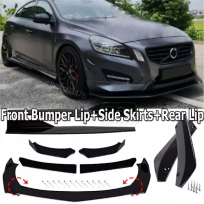 For Volvo S40 S60 S80 S90 Front Bumper Lip Splitter Spoiler + 29  Side Skirts • $56.99