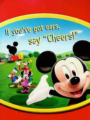 Mickey Mouse Clubhouse- If You've Got Ears Say CHEERS! Disney Mini Poster 8x10.5 • $9.99