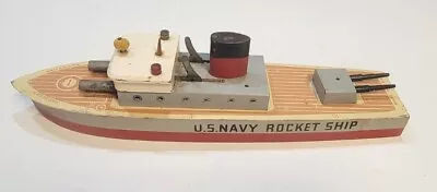 Vintage Keystone US Navy Rocket Ship Wood Boat Toy • $69.99