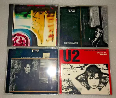 U2 Rare 4 CD Lot Irish IMPORT Sunday Bloody Sunday Bono The Edge Mysterious Ways • $5.99