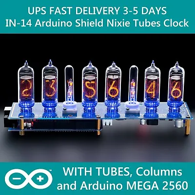 £162.20 • Buy IN-14 Arduino Shield Nixie Tubes Clock [Tubes Columns Arduino] Fast UPS Delivery