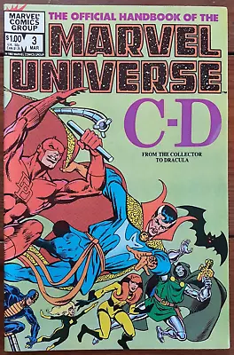 The Official Handbook Of The Marvel Universe 3 Vol. 1 March 1983 Fn/vf • £4.99