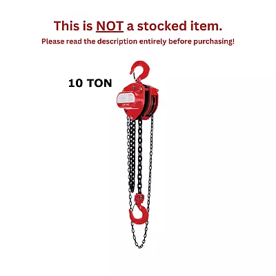Cmco - Coffing Lhh Hand Chain Hoist - 10 Ton Capacity - 10 Ft Lift • $4315
