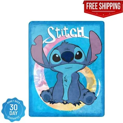 $30.78 • Buy Disney Lilo & Stitch Throw Blanket 40x50 100% Polyester Silk Touch-USA