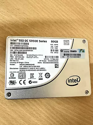 Intel SSD DC S3500 Series 2.5  80GB SSD SSDSC2BB080G6P • £12.99