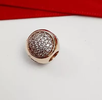 New Authentic Pandora Rose Gold Dazzling Droplet CZ Ball Charm #786214PCZ • $73.50