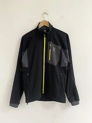 Haglofs Lizard Jacket Soft Shell Black Men’s Size Small • £45