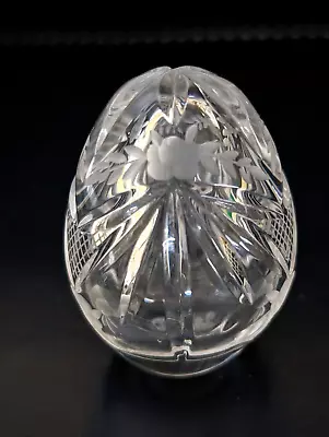 Faberge Crystal Egg  Rare Floral And Shining Star Design  Signed  Numbered #1230 • $55