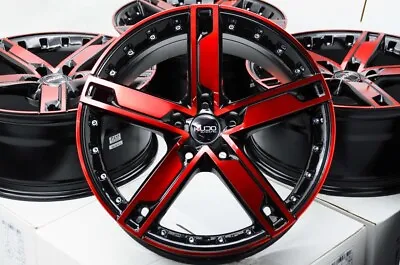 18  Wheels Black Red Rims 5x114.3 Fit Honda Civic Nissan Sentra Maxima Veloster • $674