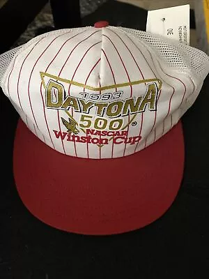 Vintage 1993 Dayton 500 Winston Cup NASCAR Pinstripe Snapback Hat NWT Deadstock • $18.99