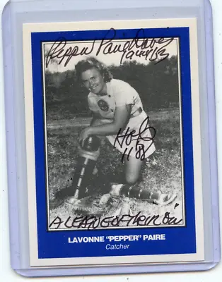 Lavonne  Pepper  Paire Autograph Aagpbl  A League Of Their Own  020523 • $39.96