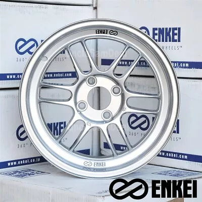 15x7 4x100 35 OFFSET ENKEI JAPAN RPF RPF1 SILVER 12 SPOKES SPORT WHEELS SET OF 4 • $975.60