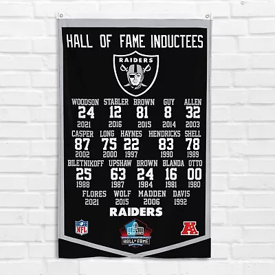 For Oakland Raiders Fans 3x5 Ft Flag Hall Of Fame NFL Las Vegas Nation Banner • $15.99