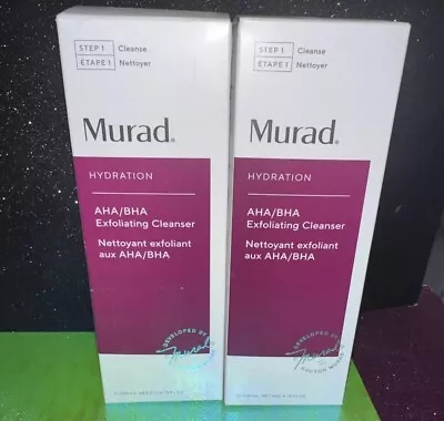 2x MURAD Hydration AHA/BHA Exfoliating Cleanser Full Size 6.75fl Oz • $37