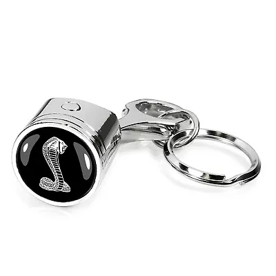 Ford Mustang Cobra Chrome Finish Engine Piston And Rod Metal Key Chain • $18.99