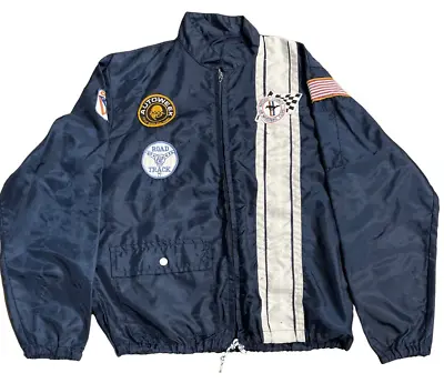 Vintage National Council Of Mustang Clubs Men's Navy 70s Ohio Marshall Jacket M • $125