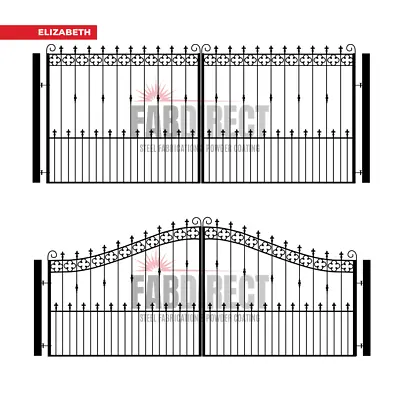 £1805 • Buy Traditional Steel Fabricated Driveway | Side | Garden | Wrought Iron Metal Gates