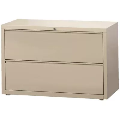Hirsh 42-in Wide HL8000 Series Metal 2 Drawer Lateral File Cabinet Putty/Beige • $724.99