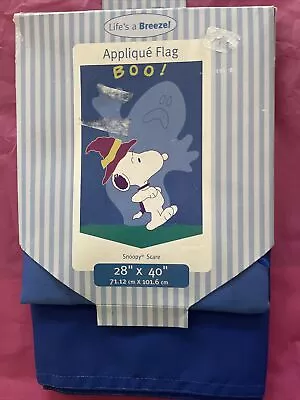  Snoopy Scare  Halloween Flag 28 X40  By Life's A Breeze • $14.95