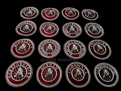 £12 • Buy Masonic Regalia- PROVINCIAL GRAND STEWARDS  APRON BADGES (ALL PROVINCES ) NEW