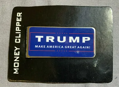 Metal Money Clip Bills Card Holder Rectangle Trump 2020 D22 • $12.95