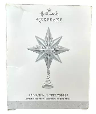 Hallmark 2017 Radiant Mini Tree Topper Christmas Star Silver • $19