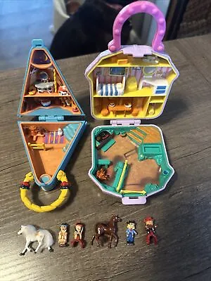 Vintage Happy Trails Playset Lot Indian Teepee & Horse Club With Figures • $24.99