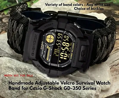 Casio G-Shock GD-350 Series Adjustable Paracord Survival Watch Band • $69.74