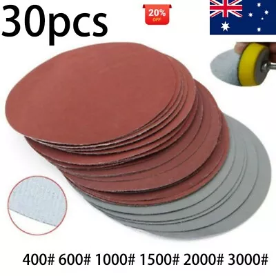 6'' 150mm Hook And Loop Sanding Disc Pads Wet And Dry Sandpaper 400-3000 Grit • $17.19