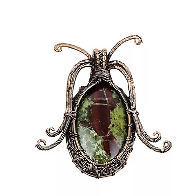 Wedding Gift For Her Copper Dragon Bloodstone Jewelry Wire Wrapped Pendant 2.99  • $25.50