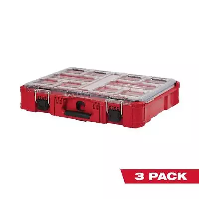Milwaukee PACKOUT Small Parts Organizer 11-Compartment Modular Resin (3-Pack) • $163.42
