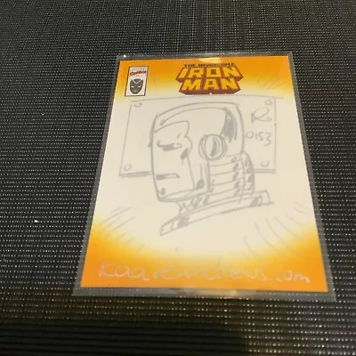 Iron Man Custom Cover 2001 Topps Marvel Legends Sketch Card By Kaare Andrews • $150