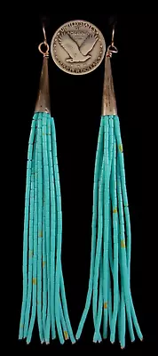 Vintage Zuni Earrings - Sterling Silver And Turquoise • $194