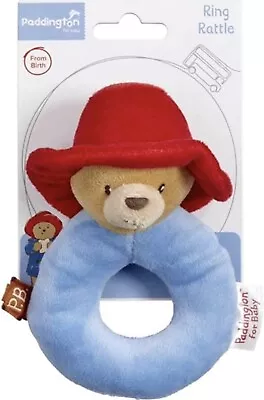 Paddington Bear Baby Boy Girl My First Bear Ring Rattle Attachable Toy • £8.99