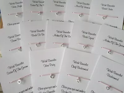 £2.30 • Buy Hen Party Wish Bracelet Message Friendship Gift Pink Anklet Bride Bridesmaid*