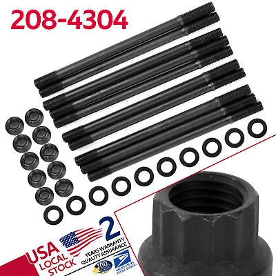 For 93-01 Honda Prelude H22 Engine 12-point Cylinder Head Studs Gasket Set Black • $56.99