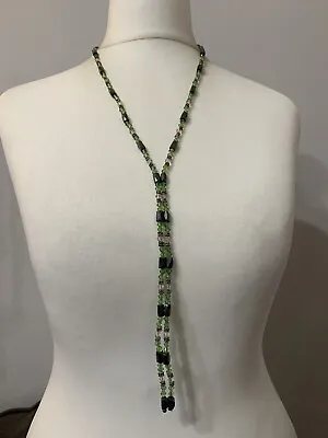 Magnetic Hematite And Green Bead Necklace Wrap Bracelet Costume Jewellery (JB8) • £1.99