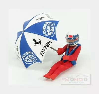 1:43 Brumm Figures Didier Pironi For Ferrari 126C2 F1 With Umbrella Red CH02U Mo • $18.49