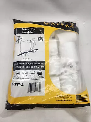 Zareba ITCPW-Z T-Post Safety Cap And Insulator White 10 Per Bag • $20.99