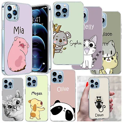 Animal Personalised Case Soft Clear Cover For IPhone 15 14 13 Pro Max 12 11 XR 8 • $7.85