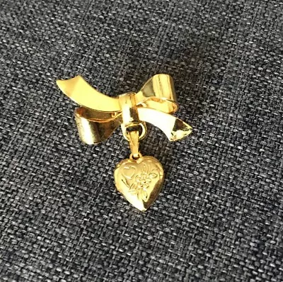 American Girl Samantha Golden Heart Locket Brooch Pin W/Mother & Father Pictures • $24.99