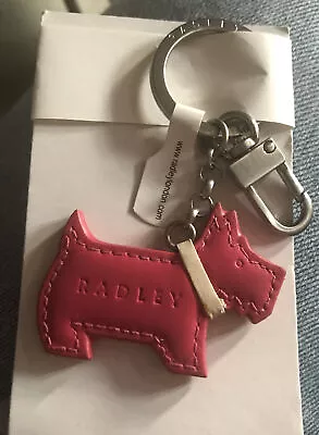 £14.99 • Buy NEW Radley London Large Red Leather Keyring Radley Dog Go Walkies Keyring BNWT