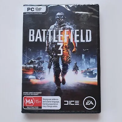 Battlefield 3 (PC DVD-Rom Game 2011) PAL Region 4 (EA Games Dice) NEW / SEALED • $23.70