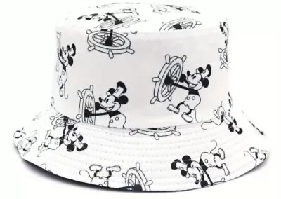 Mickey Mouse Double Sided Bucket Hat Adults Mickey N Steam Boat  • $25