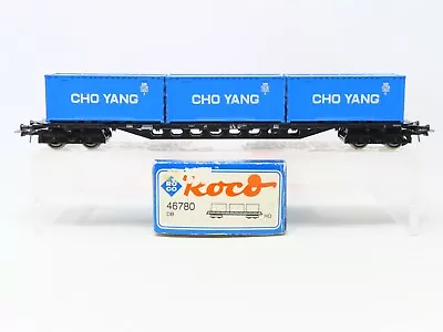 HO Scale Roco 46780 DB German Flat Car #453 7 015-8 W/Cho Yang Containers • $39.95