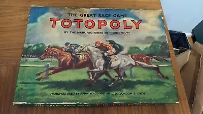 Totopoly Great Racing Vintage  Board Game Contents Listed In Photos M • $89