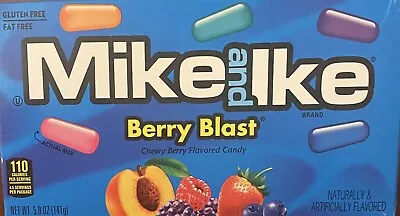 Mike And Ike BERRY BLAST 5 Flavors Chewy Candy Theater Box 5 Oz - FREE SHIP • $9.49