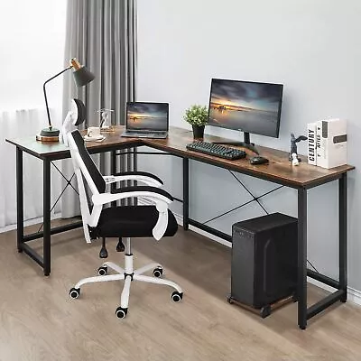 167cm L Shaped Desk Computer Corner Desk PC Gaming Desk Table Office Workstation • £69.99